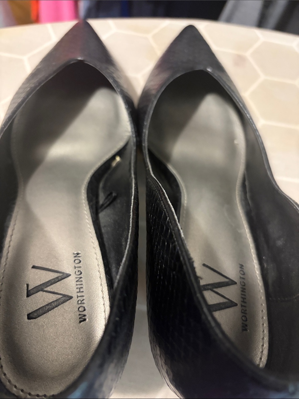 Worthington Black Pointed-Toe Women's Heels